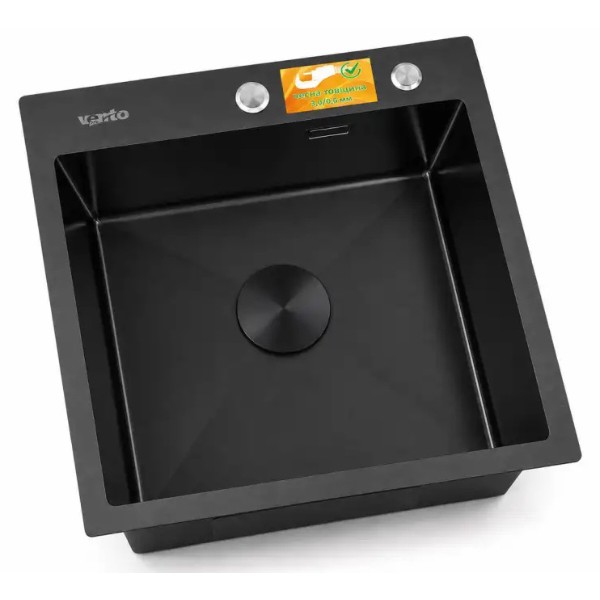 Фото - Мойка кухонная Ventolux HMKS 5050 PVD BKS MC DECOR 3/0,6