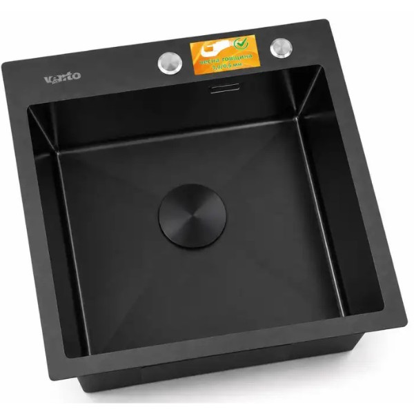Фото - Мойка кухонная Ventolux HMKS 5050 PVD BKS MC DECOR 3/0,6