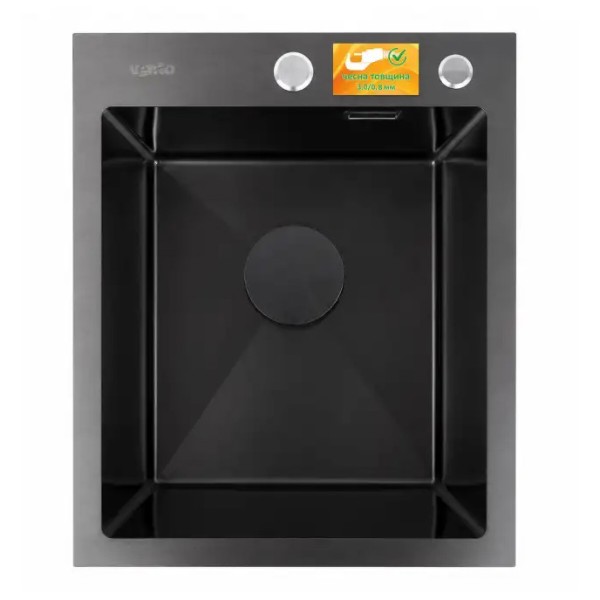 Фото - Мойка кухонная Ventolux HMKS 4050 PVD BKS MC DECOR 3/0,8