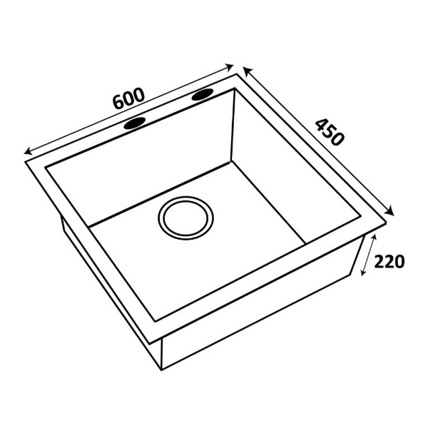 Фото - Мойка кухонная Ventolux HMKS 6045 SS 3/0,8