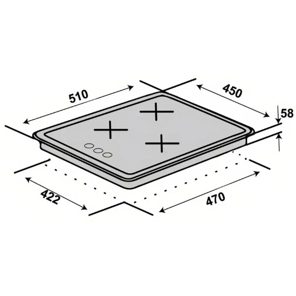 Фото - Варочная панель газовая Ventolux HG 430 L7 CS (BK)