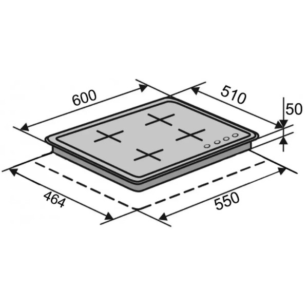 Фото - Варильна поверхня газова Ventolux HG640 C11G CS (BK)