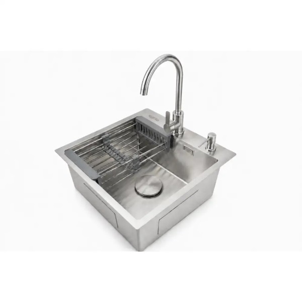 Фото - Мойка кухонная Ventolux HMKS 5050 SS MC DECOR 3/0,6