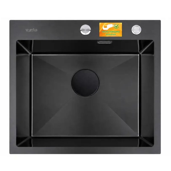Фото - Мойка кухонная Ventolux HMKS 5448 PVD BKS MC DECOR 3/0,8