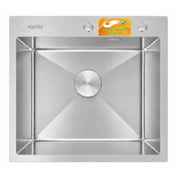 Фото - Мойка кухонная Ventolux HMKS 5843 SS MC DECOR 3/0,6