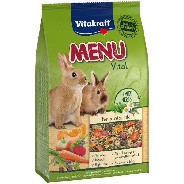 Фото - Корм для гризунів Vitakraft Premium Menu для декоративних гризунів та кроликів 3 кг (4008239255426)