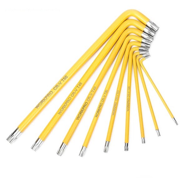 Фото - Набір шестигранних ключів WORKPRO TORX CR-V PRO PLUS 9 шт. (WP222008)