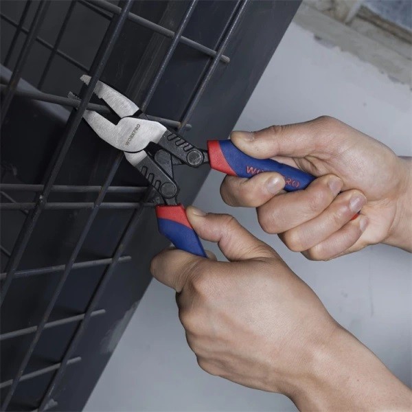 Фото - Плоскогубці WORKPRO з подвійним зусиллям 200 мм CR-Ni PRO PLUS (WP231089)