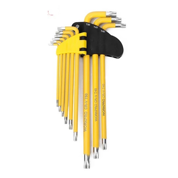 Фото - Набір шестигранних ключів WORKPRO TORX CR-V PRO PLUS 9 шт. (WP222008)