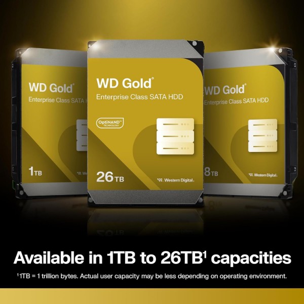 Фото - Жорсткий диск внутрішній WD 26TB 3.5" 7200 512MB SATA Gold (WD261KRYZ)