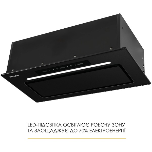 Фото - Вытяжка встраиваемая Weilor LUMINA WBG 68 BLACK MATTE