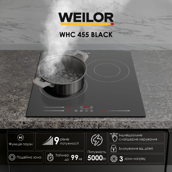 Фото - Варильна поверхня електрична Weilor WHC 445 BLACK