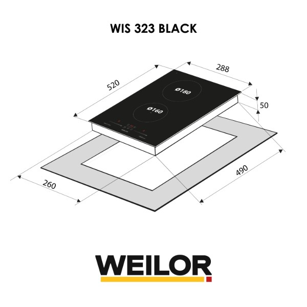 Фото - Варильна поверхня Domino Weilor WIS 323 BLACK