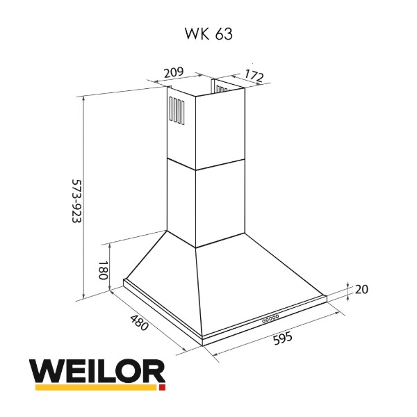 Фото - Витяжка декоративна Weilor WK 52 BL