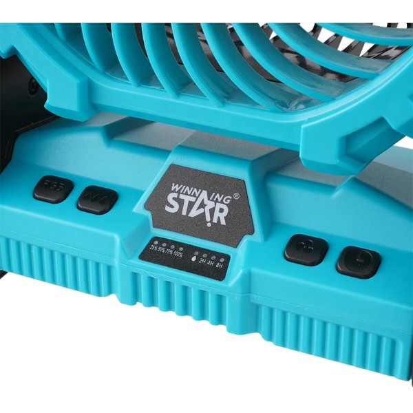 Фото - Вентилятор портативний WinningStar ST-4069 7800mAh RGB підсвітка, повербанк, ліхтар Green (WNNGS-ST-4069-G)