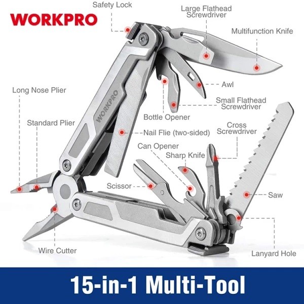 Фото - Мультитул WORKPRO 16-в-1 PRO PLUS (WP382008)