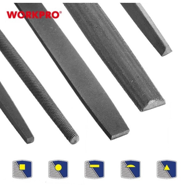 Фото - Напильник WORKPRO 200 мм 5 шт. PRO (WP201701)