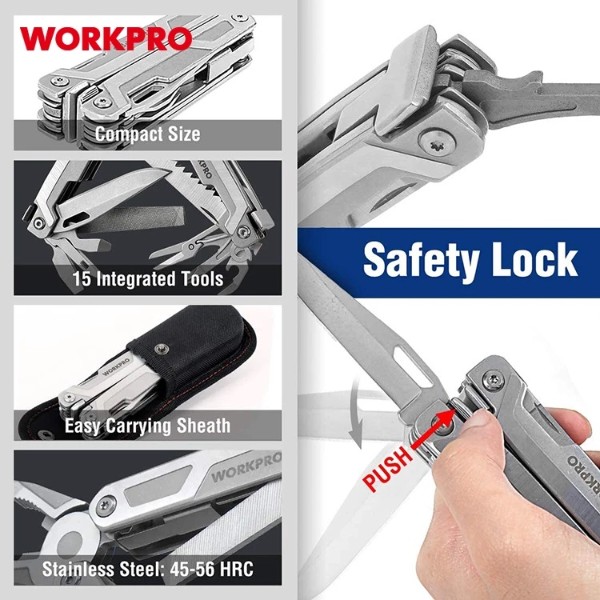 Фото - Мультитул WORKPRO 16-в-1 PRO PLUS (WP382008)