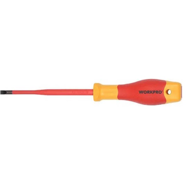 Фото - Отвертка WORKPRO SL5x3.0x100мм EN/IEC 60900 10000V PRO PLUS (WP341002)