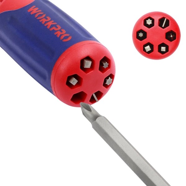 Фото - Викрутка зі змінними бітами WORKPRO 12 в 1 (WP221063)