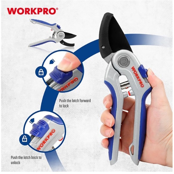 Фото - Секатор WORKPRO 215 мм SK5 PRO (WP332012)