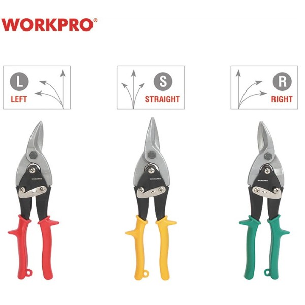 Фото - Ножницы по металлу WORKPRO 250 мм 3 пр. PRO (WP200001)