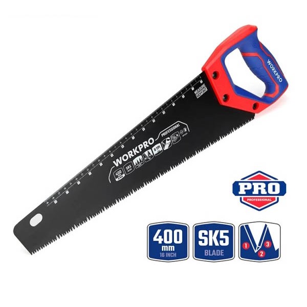 Фото - Ножовка WORKPRO 400 мм 7TPI SK5 PRO PLUS (WP215013)