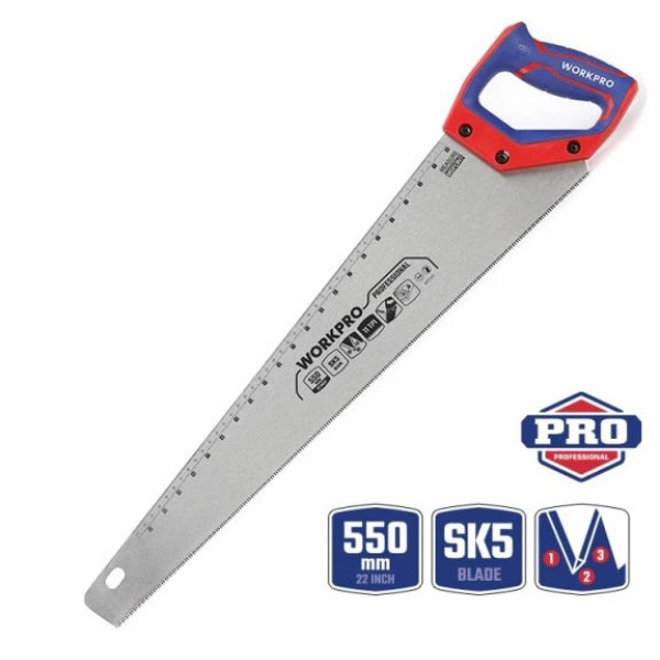 Фото - Ножівка WORKPRO 550 мм 11TPI SK5 PRO (WP215012)