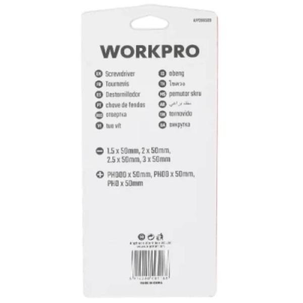 Фото - Набор отверток WORKPRO CR-V PRO (WP200509)