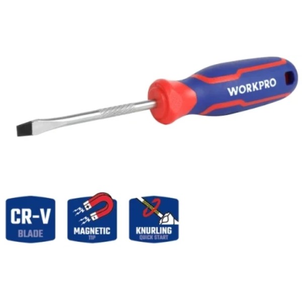 Фото - Викрутка WORKPRO SL6.5X150мм CR-V PRO (WP221020)