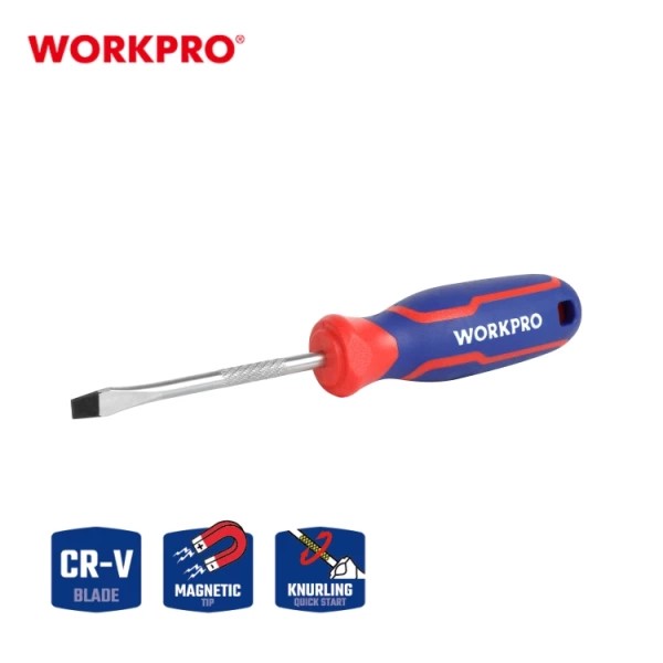 Фото - Отвертка WORKPRO SL8X200мм CR-V PRO (WP221023)