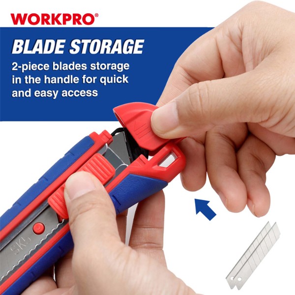 Фото - Нож строительный WORKPRO 18 мм PRO (WP212009)