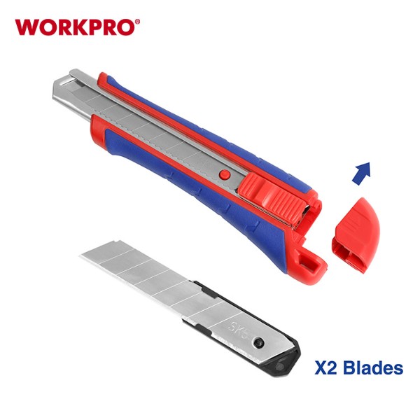 Фото - Нож строительный WORKPRO 18 мм PRO (WP212009)