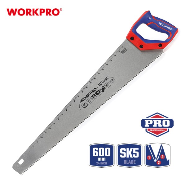 Фото - Ножовка WORKPRO 600 мм 7TPI SK5 PRO (WP215009)