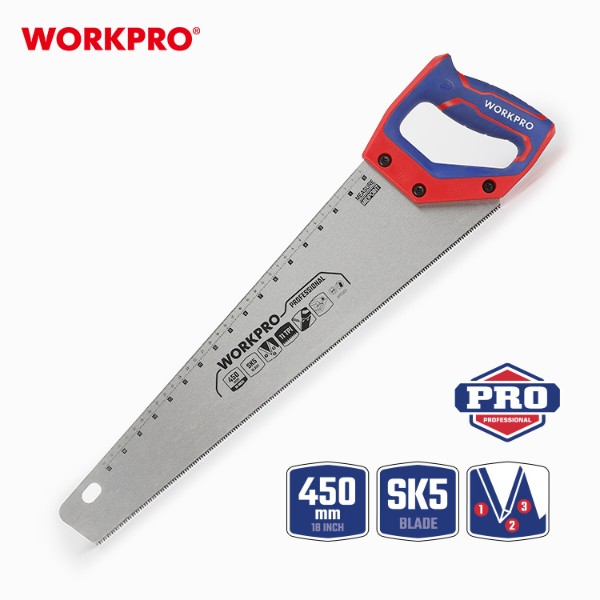 Фото - Ножівка WORKPRO 450 мм 11TPI SK5 PRO (WP215010)