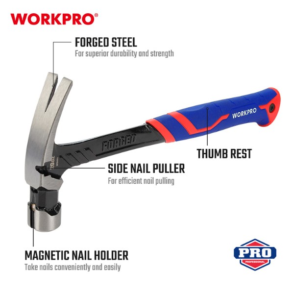 Фото - Молоток WORKPRO 570г PRO PLUS (WP241014)