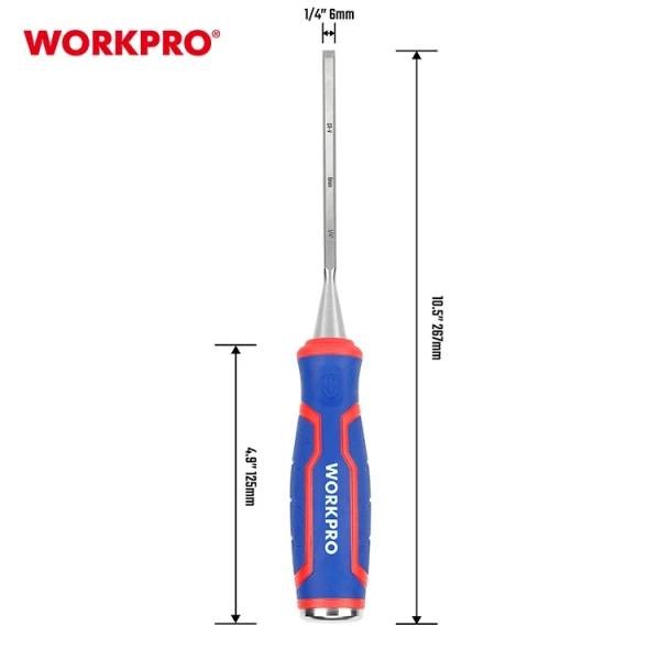 Фото - Стамеска WORKPRO 6 мм CR-V PRO (WP243004)