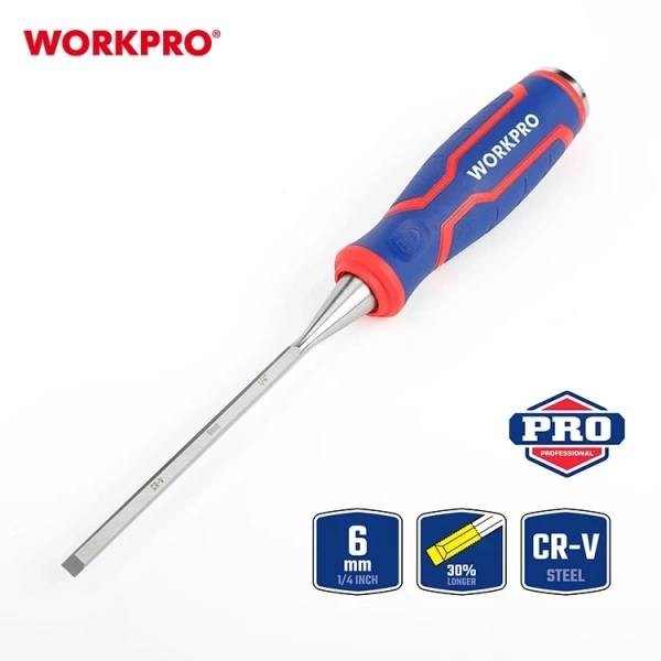 Фото - Стамеска WORKPRO 6 мм CR-V PRO (WP243004)