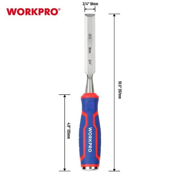 Фото - Стамеска WORKPRO 18 мм CR-V PRO (WP243008)