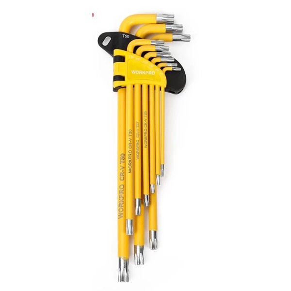 Фото - Набір шестигранних ключів WORKPRO TORX CR-V PRO PLUS 9 шт. (WP222008)