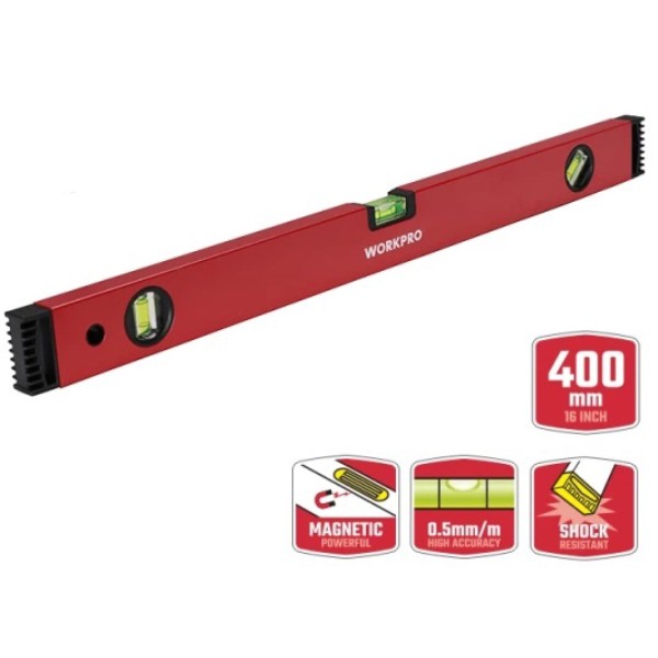 Фото - Уровень WORKPRO 400 мм 0.5 мм PRO (WP262010)