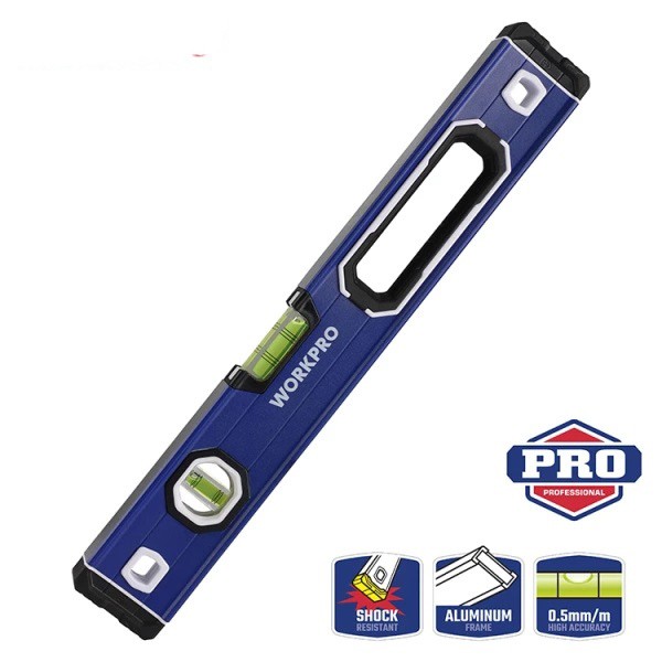 Фото - Уровень WORKPRO 400 мм 0.5 мм PRO PLUS (WP262019)