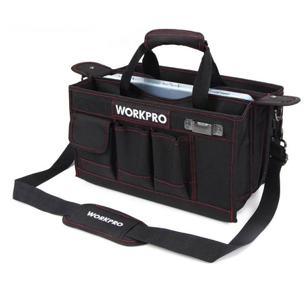 Фото - Сумка для інструментів WORKPRO 390x220x290 мм + органайзер 14 карманів PRO (WP281006)