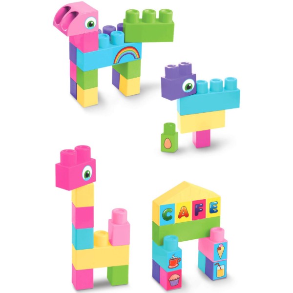 Фото - Пластиковый конструктор для малышей Wader Kids Blocks 26 эл. розовый (41590)