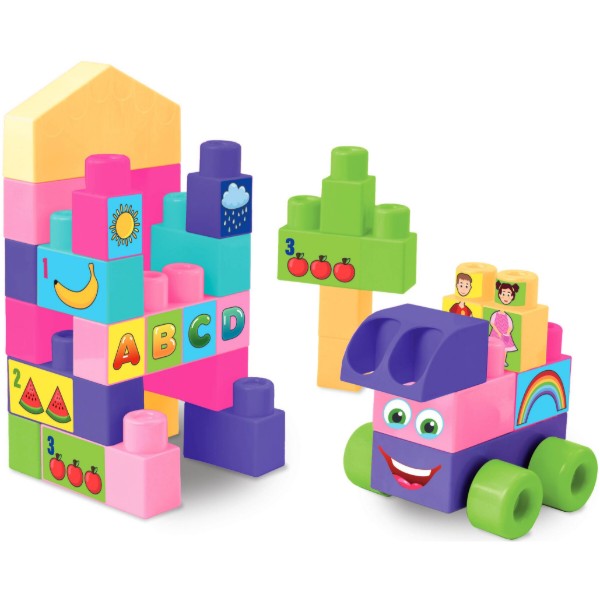 Фото - Пластиковый конструктор для малышей Wader Kids Blocks 26 эл. розовый (41590)
