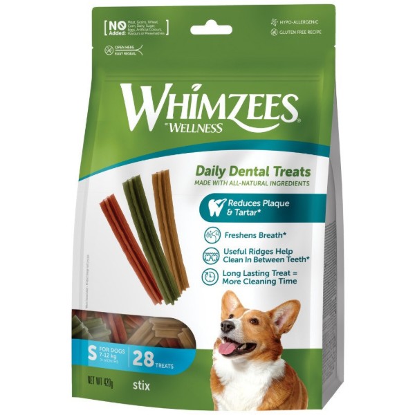 Фото - Ласощі для собак Whimzees Stix у формі паличок S 28 шт. (8718627750773)