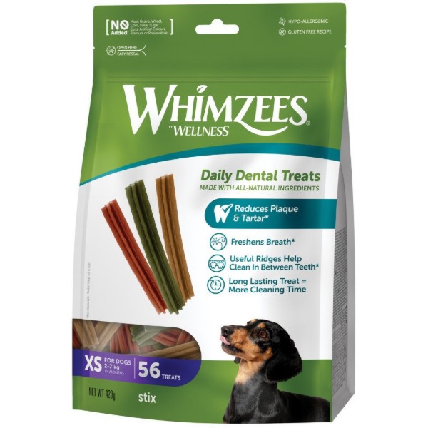 Фото - Лакомство для собак Whimzees Stix в форме палочек XS 56 шт. (8718627752548)