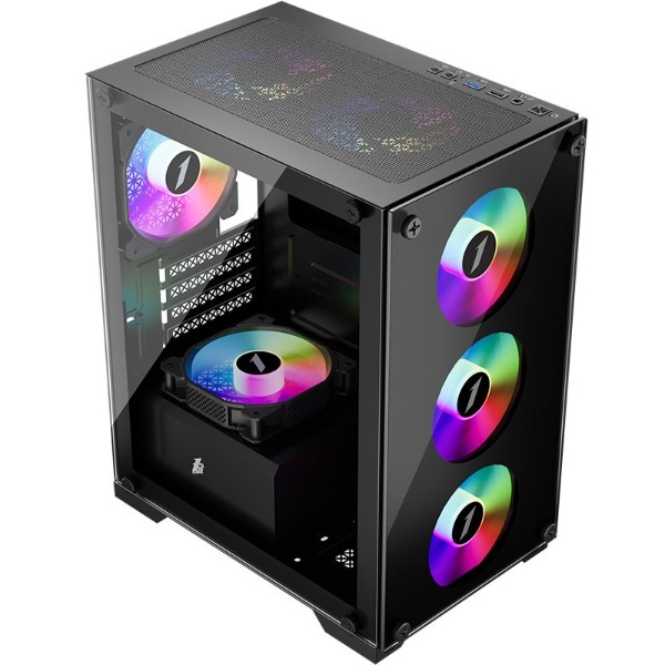 Фото - Корпус 1stPlayer Black 600W (X2-M-BK-4F1-PS-600FK-EU)