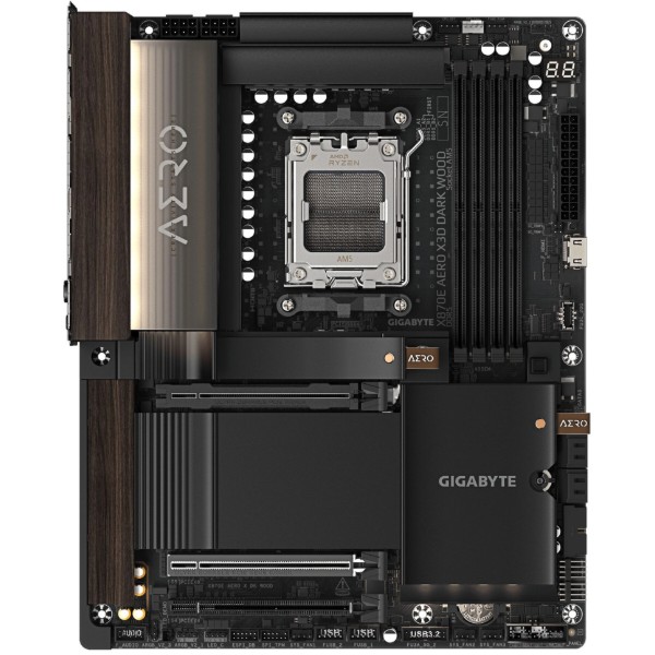 Фото - Материнська плата Gigabyte X870E AERO X DK WOOD Фото - Материнська плата Gigabyte X870E AERO X DK WOOD