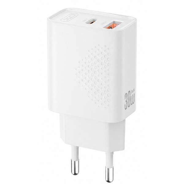 Фото - Сетевое зарядное устройство XO GAN PD30W/QC18W White (XO-QC16U) Фото - Сетевое зарядное устройство XO GAN PD30W/QC18W White (XO-QC16U)